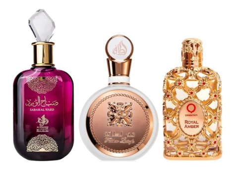 3 Perfumes - Sabah Al Ward, Fakhar e Royal Amber