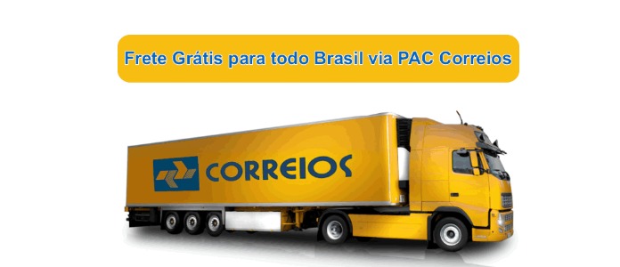 Frete Grátis para todo Brasil via PAC Correios